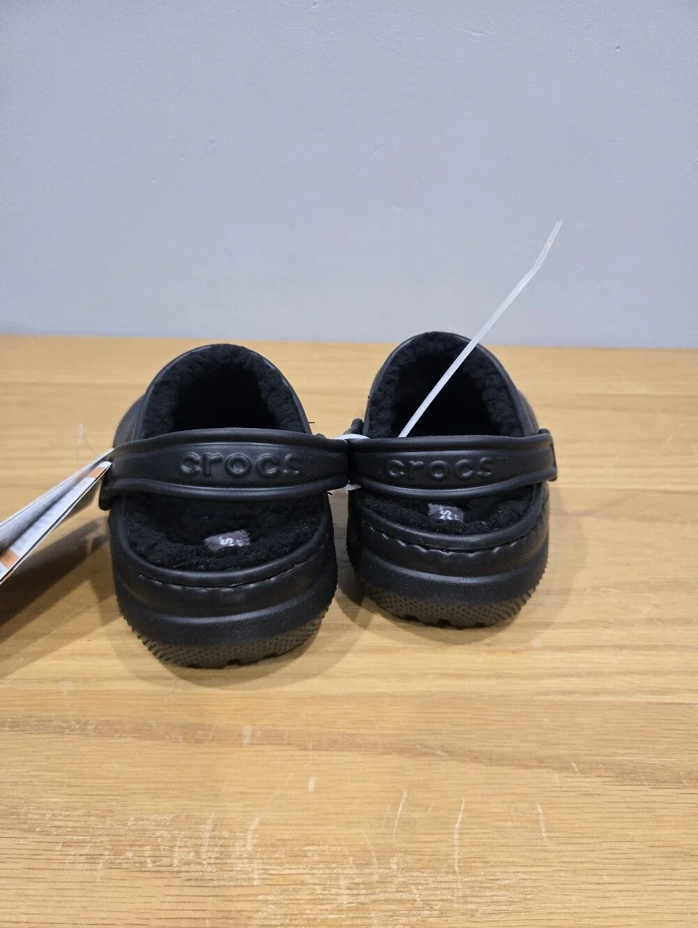 Crocs Classic Lined Kids Clogs Size Junior 3 Black